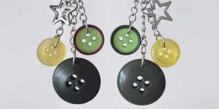 Button up Earrings