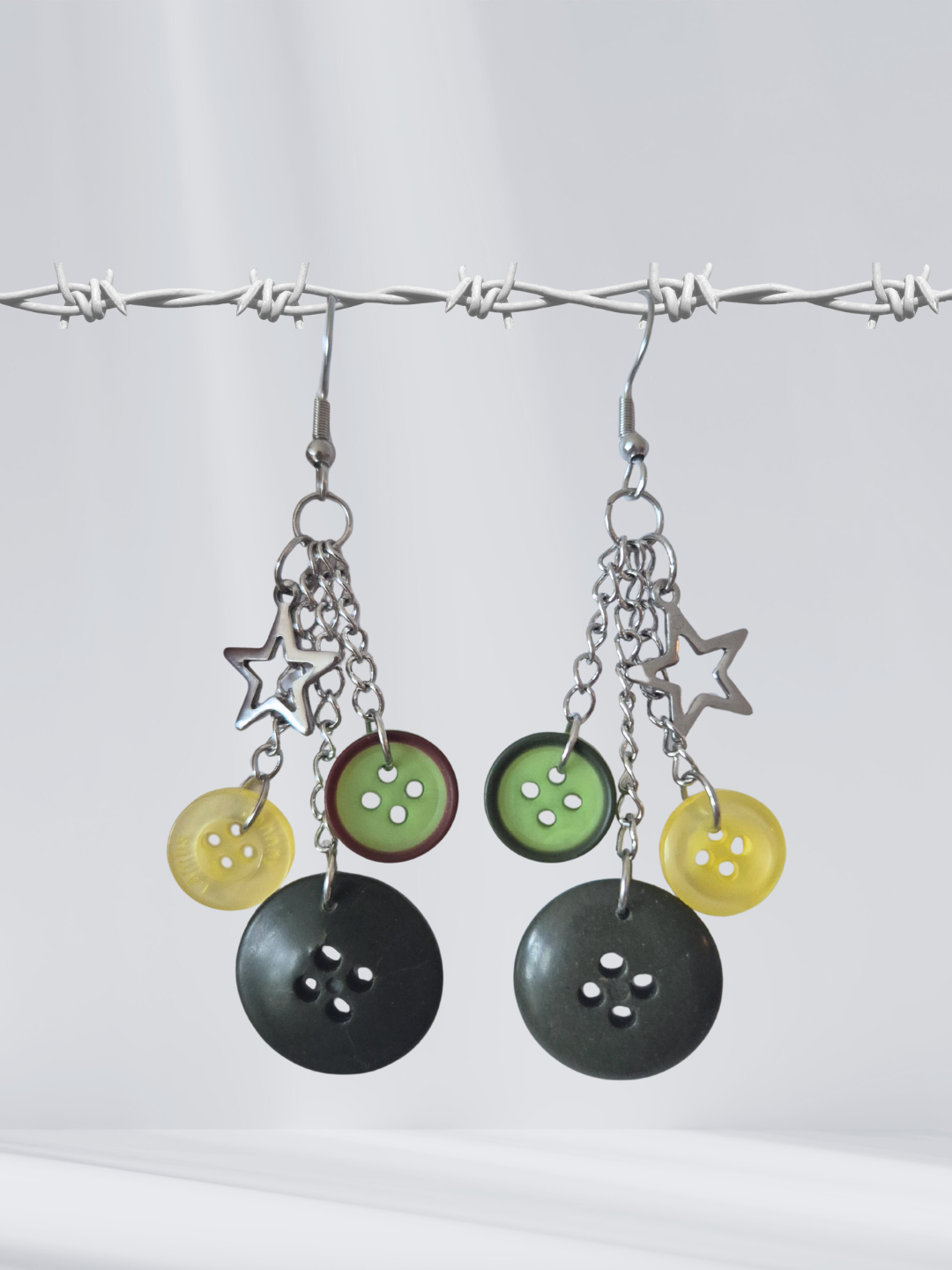 Trio Button Earrings